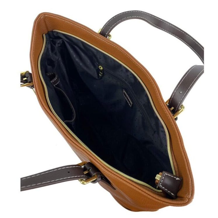 Mel&Co Pebbled Faux Leather Tote