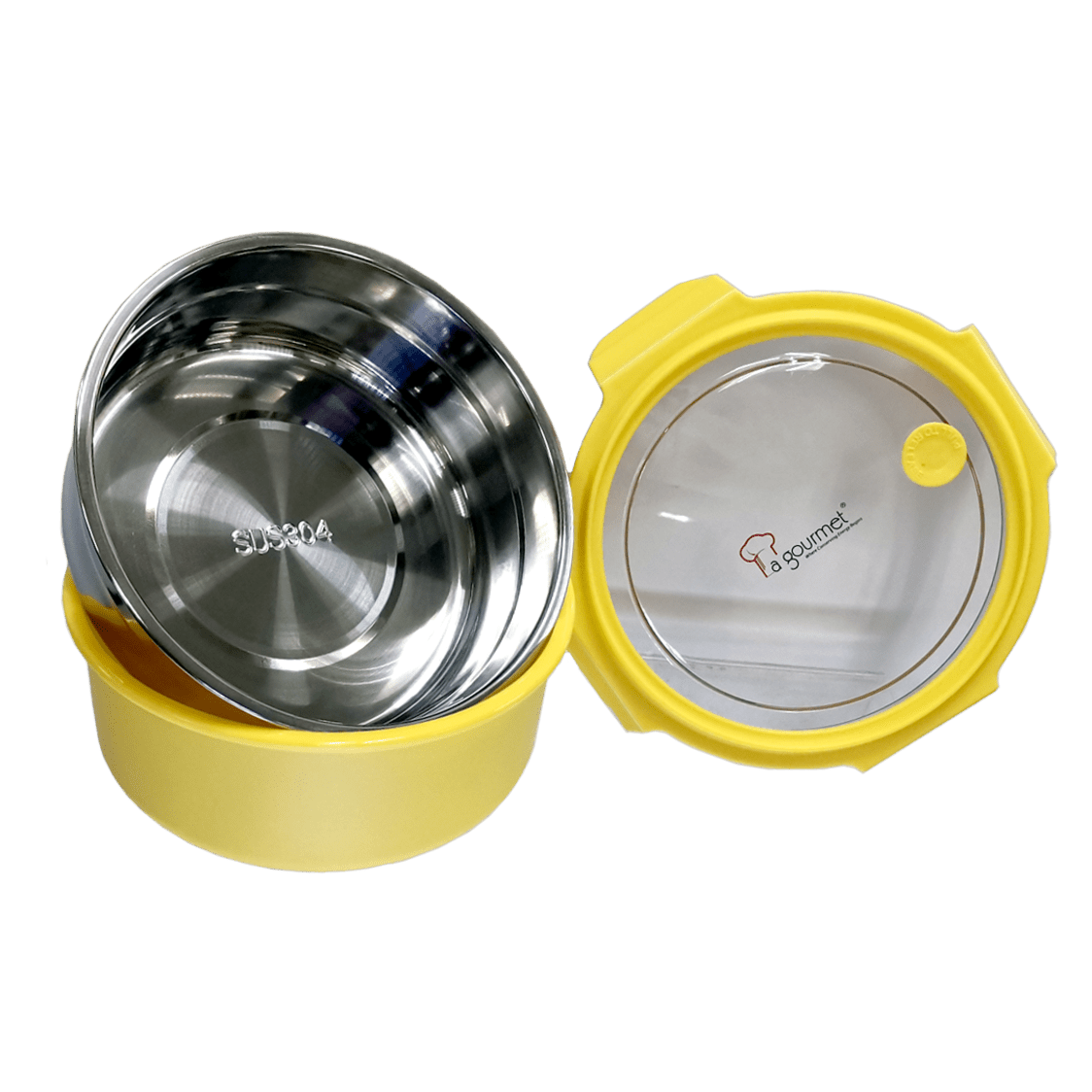 La Gourmet 1L Round Lunch Box With 304 S/S Insert - Metro Singapore Departmental Store - Celebrating 69 Years in SG