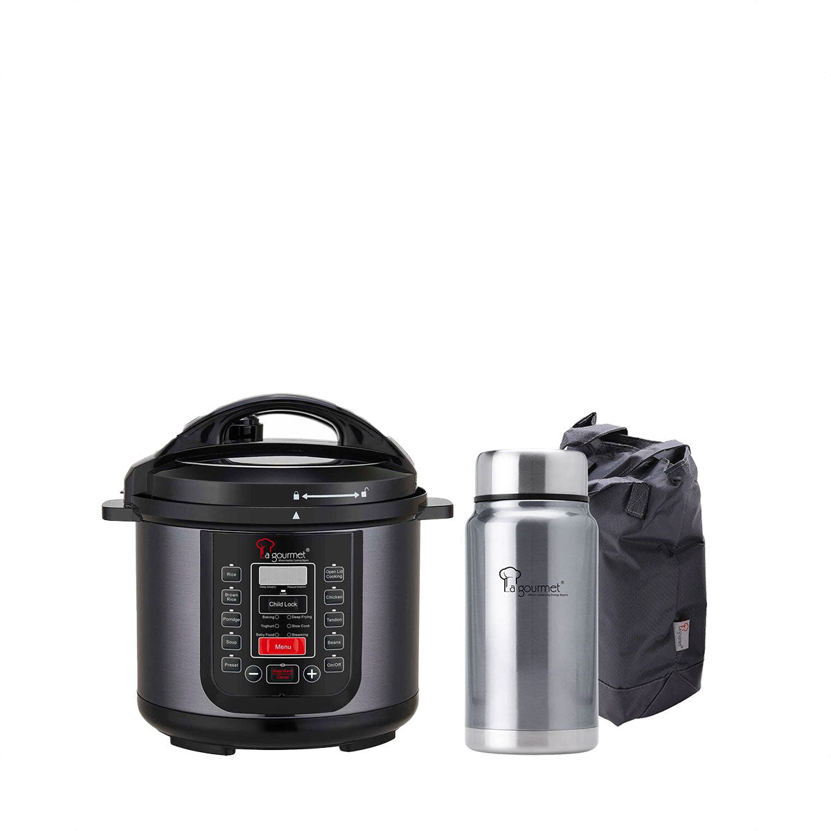 La Gourmet 5L Multifunction Pressure Cooker Set (LGSNOI434104) + Free Sakura Plus 1.1L Cooker Jar (LGSP338679) - Metro Singapore Departmental Store - Celebrating 69 Years in SG