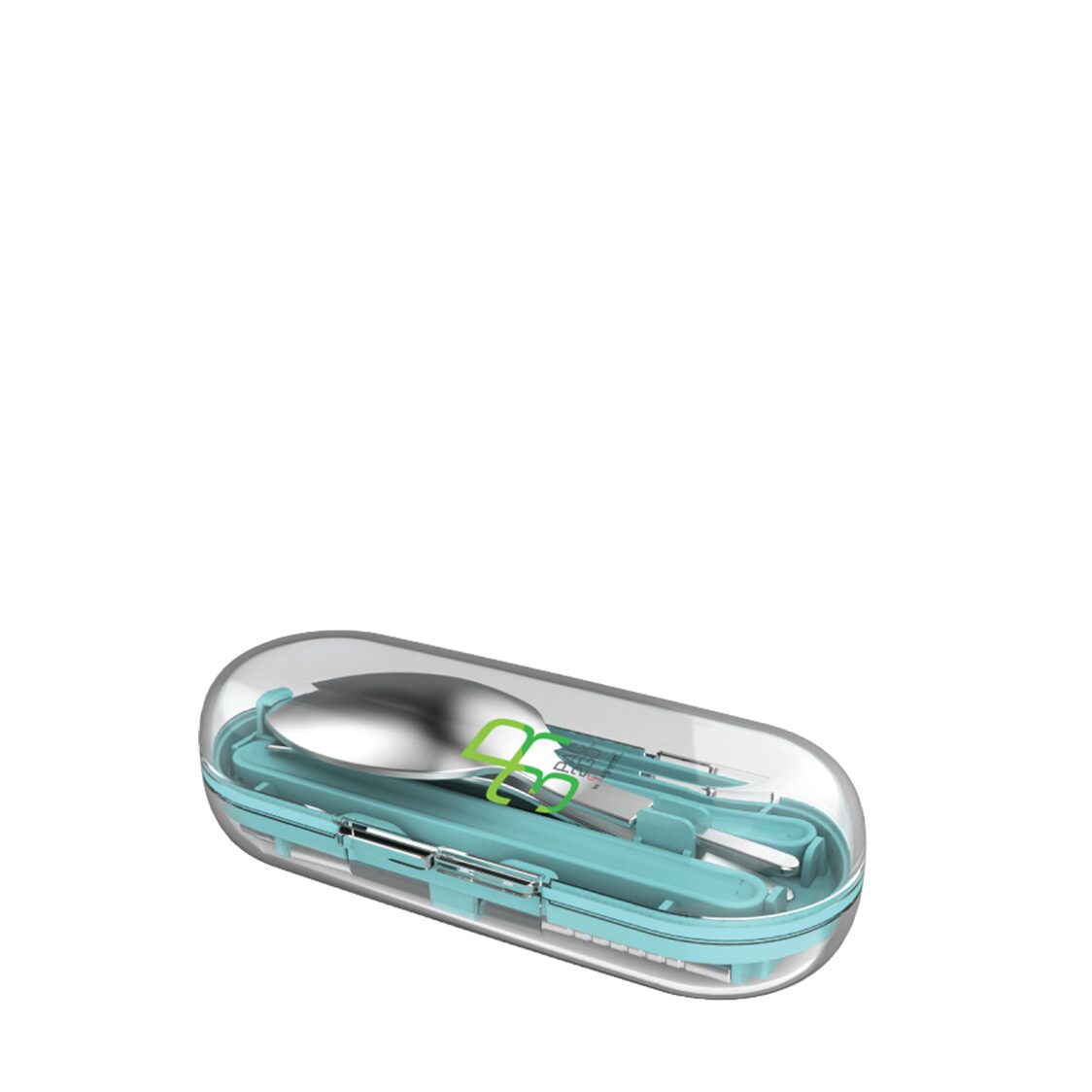 La Gourmet Bundle Deal Sassy 1.2l Lunch Box + Lg Sassy Spoon + Fork Set - Turquoise (LGPG359070 + LGPG359056) - Metro Singapore Departmental Store - Celebrating 69 Years in SG