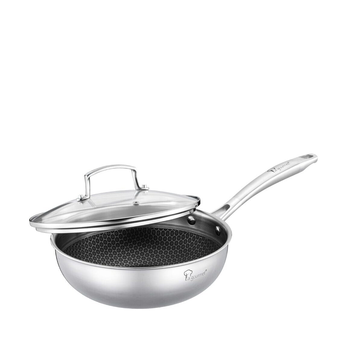 La Gourmet Galactic 20cm Wok With Glass Lid LGGC417732 - Metro Singapore Departmental Store - Celebrating 69 Years in SG