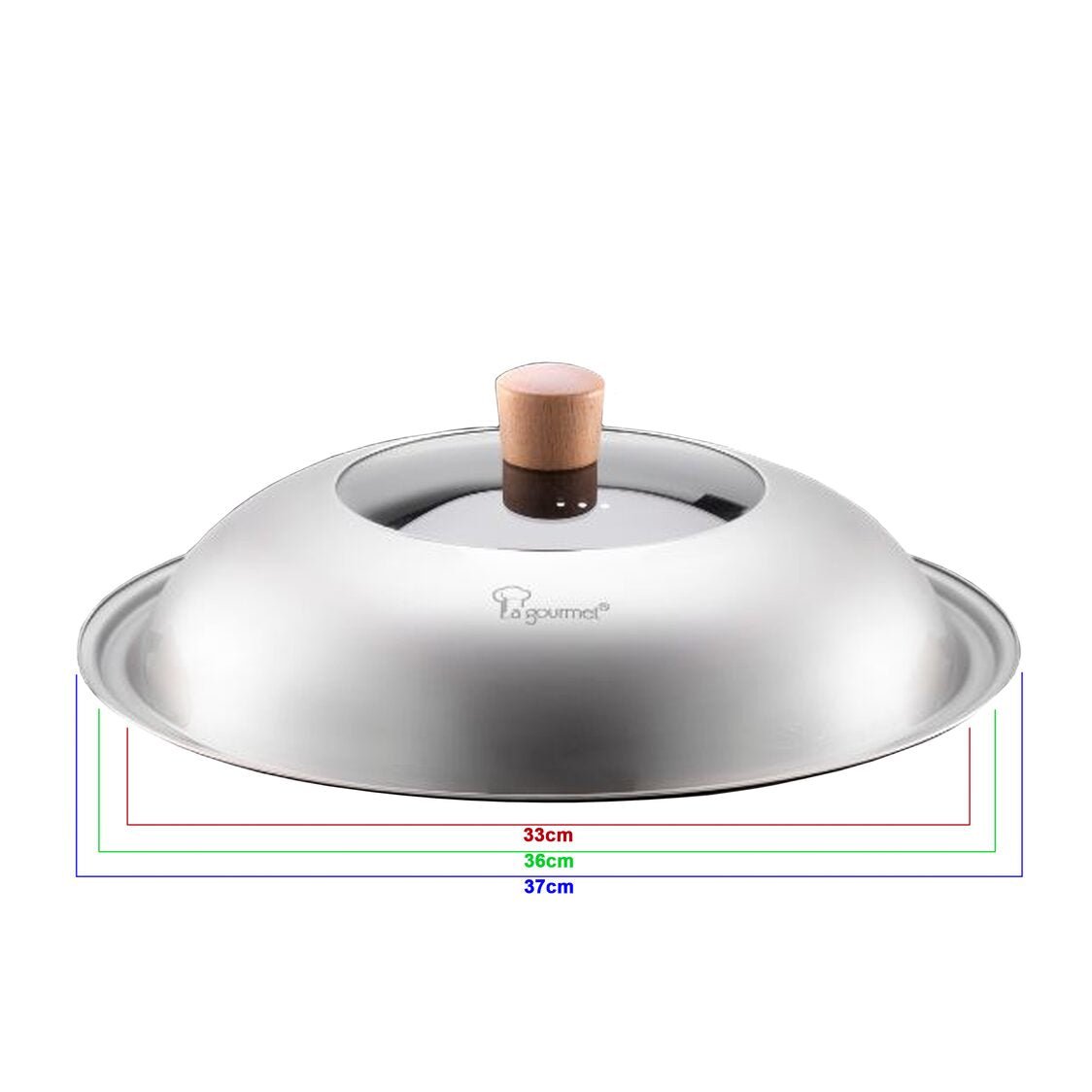 La Gourmet Nitrigan 36cm Semi Glass Stainless Steel Cover LGMCWCI394798 - Metro Singapore Departmental Store - Celebrating 69 Years in SG