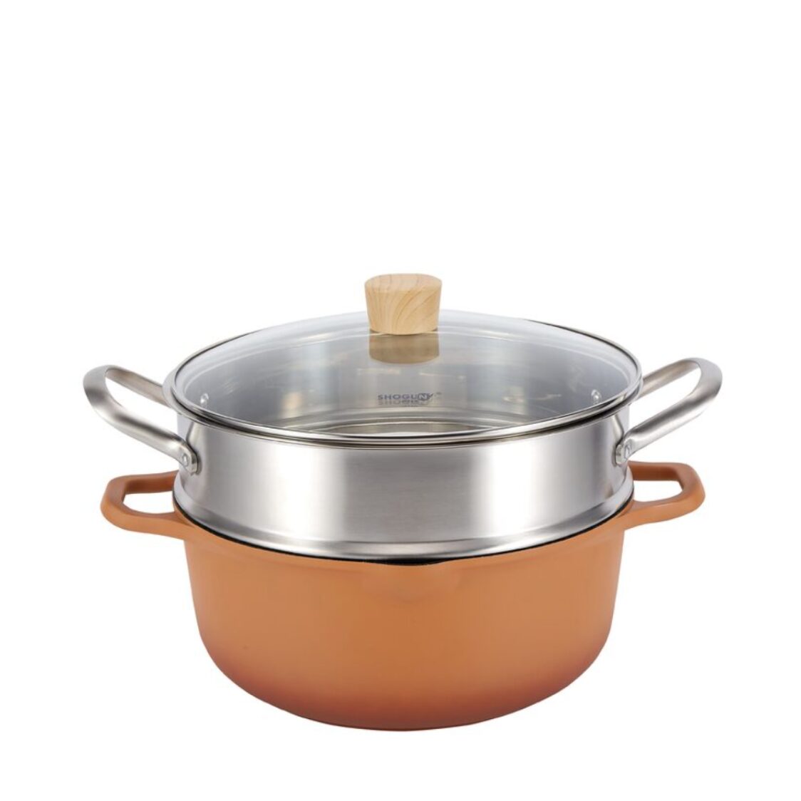La Gourmet Shogun Morandi 28cm Marble Die - cast Casserole With Steamer - Metro Singapore Departmental Store - Celebrating 69 Years in SG