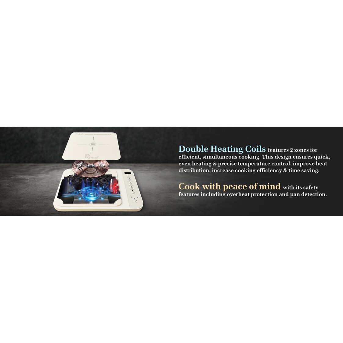 La Gourmet Sleek Induction Cooker - Cream LGELIC422125 - Metro Singapore Departmental Store - Celebrating 69 Years in SG