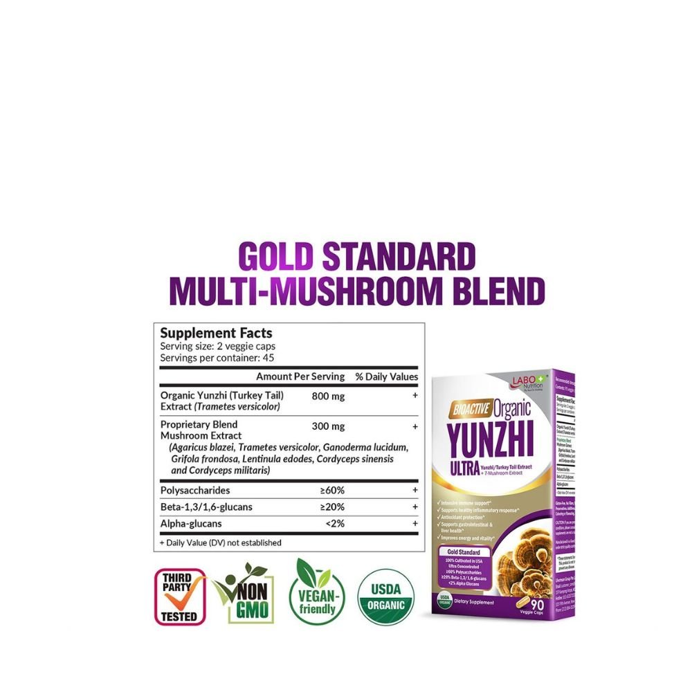 Labo Nutrition Bioactive Organic YUNZHI ULTRA 90 Veggie Caps Twin Pack - Metro Singapore Departmental Store - Celebrating 69 Years in SG