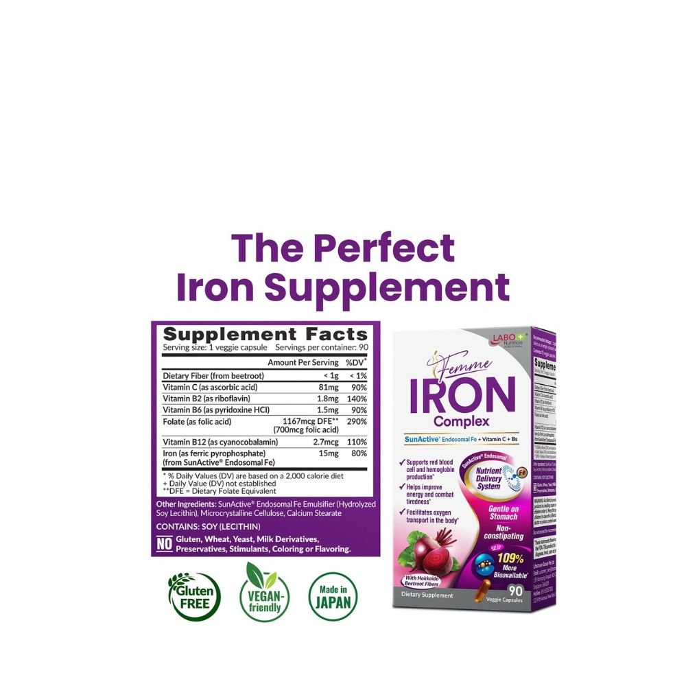 Labo Nutrition Femme Iron Complex 90 Veggie Capsules Twin Pack - Metro Singapore Departmental Store - Celebrating 69 Years in SG