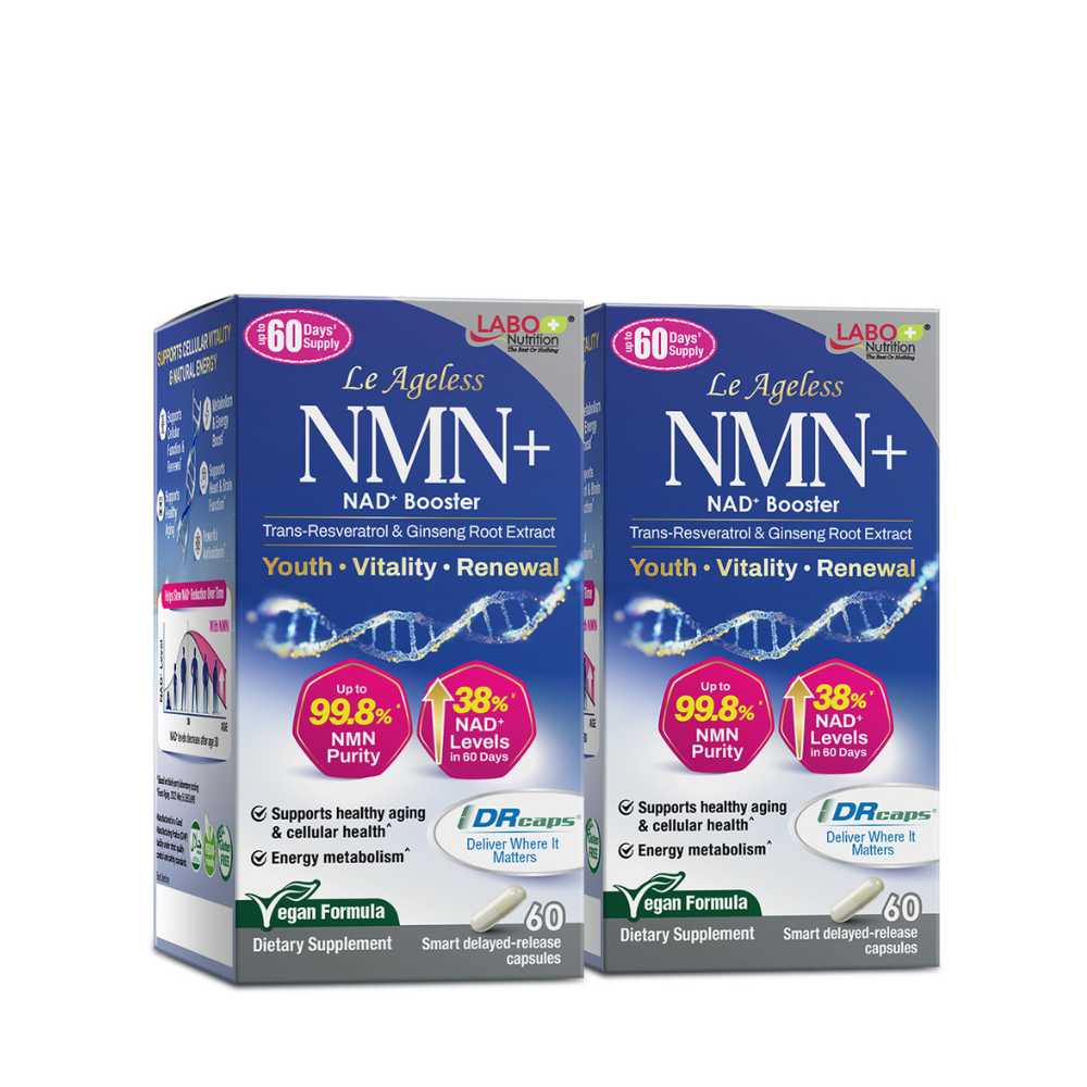 Labo Nutrition Le Ageless NMN+ 60 Veggie Capsules Twin Pack - Metro Singapore Departmental Store - Celebrating 69 Years in SG
