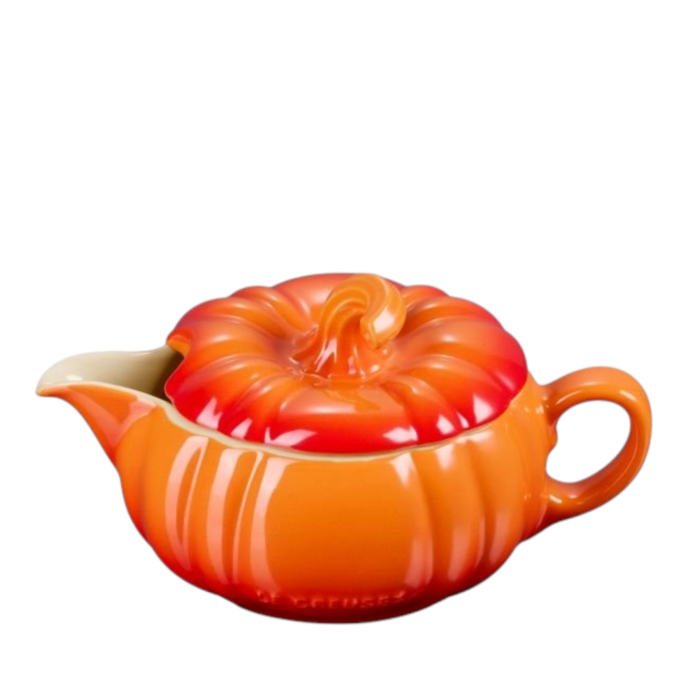 Le Creuset Pumpkin Gravy Boat with Lid 400ml - Metro Singapore Departmental Store - Celebrating 69 Years in SG