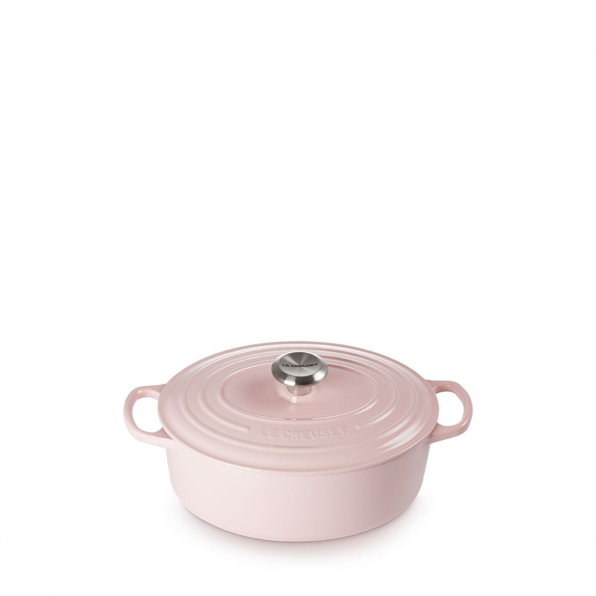 Le Creuset Sig Oval French Oven 27cm Chiffon Pink (21178274014430) - Metro Singapore Departmental Store - Celebrating 69 Years in SG