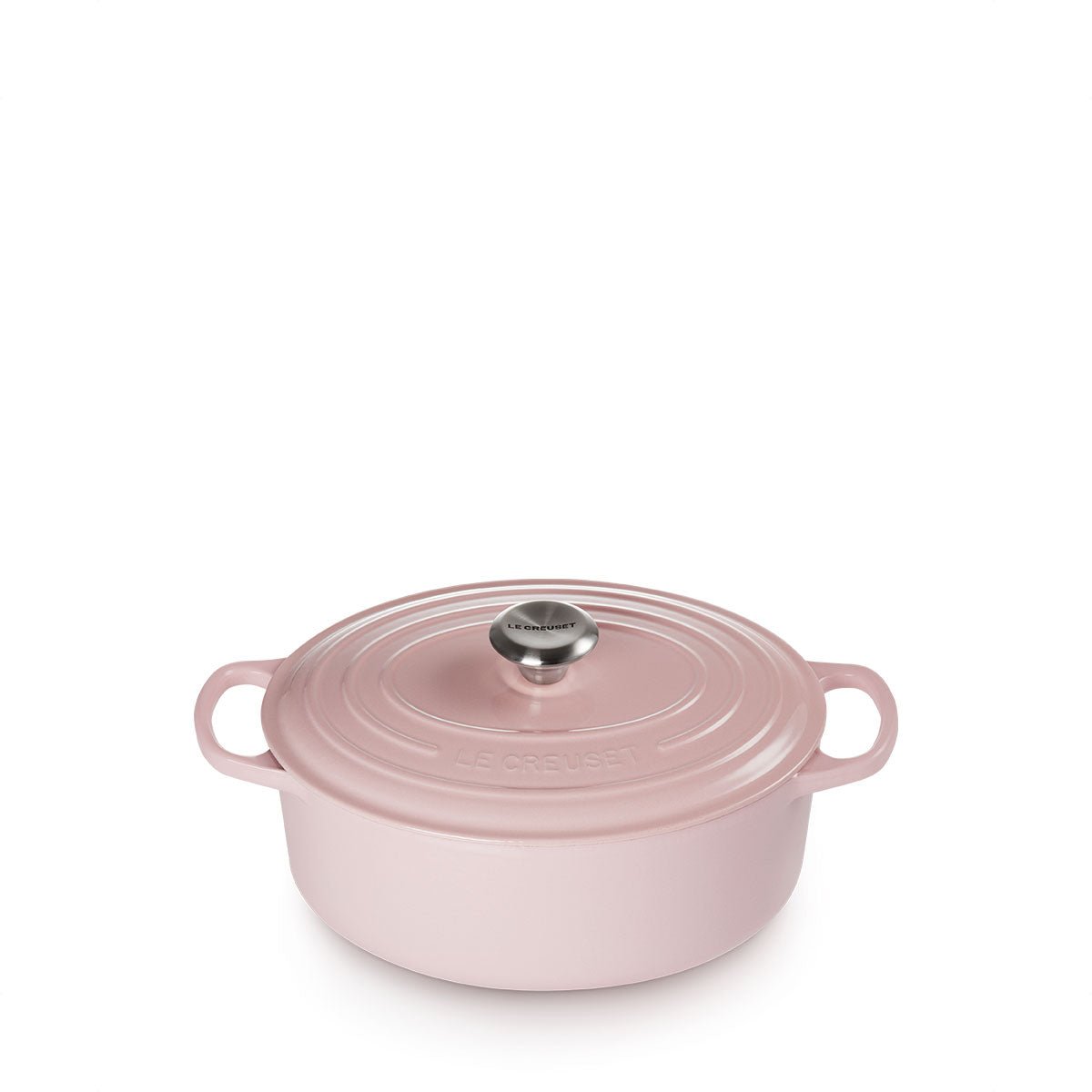 Le Creuset Sig Oval French Oven 29cm Chiffon Pink (21178294014430) - Metro Singapore Departmental Store - Celebrating 69 Years in SG