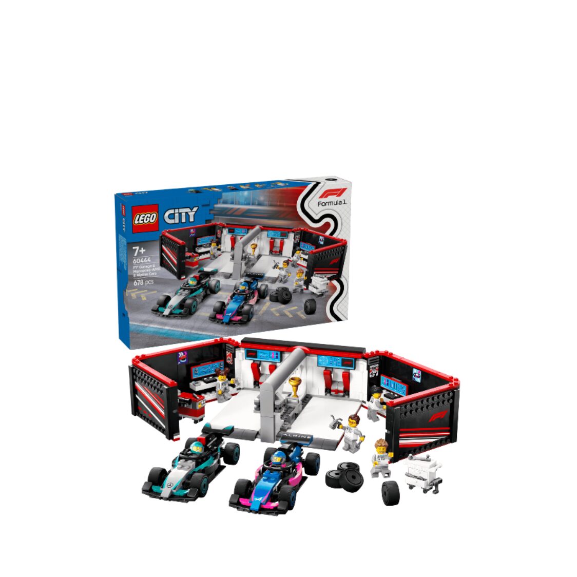 Lego F1® Garage & Mercedes - AMG & Alpine Cars 60444 - Metro Singapore Departmental Store - Celebrating 69 Years in SG