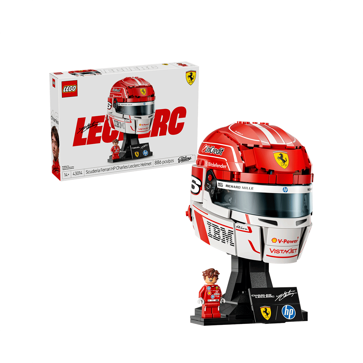 Lego Scuderia Ferrari HP Charles Leclerc Helmet 43014 - Metro Singapore Departmental Store - Celebrating 69 Years in SG
