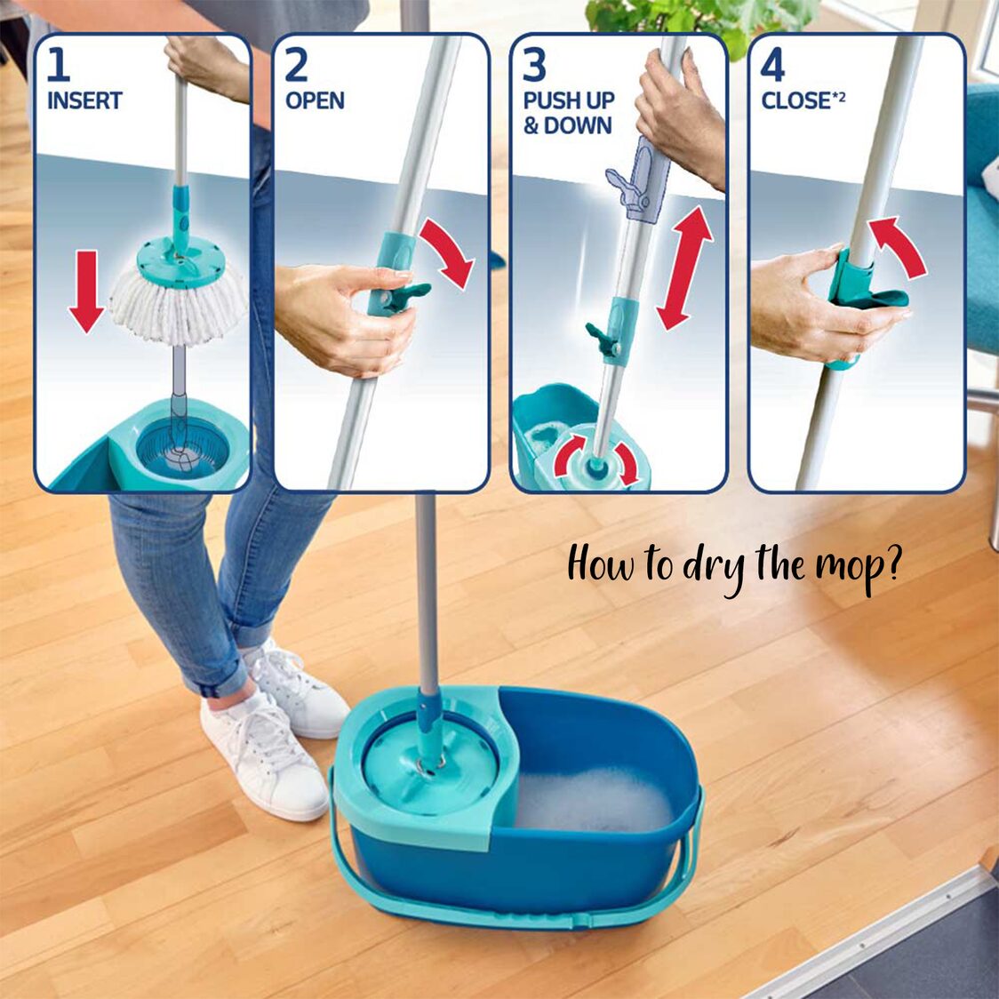 Leifheit Clean Twist Disc Mop Ergo Set L52101 - Metro Singapore Departmental Store - Celebrating 69 Years in SG