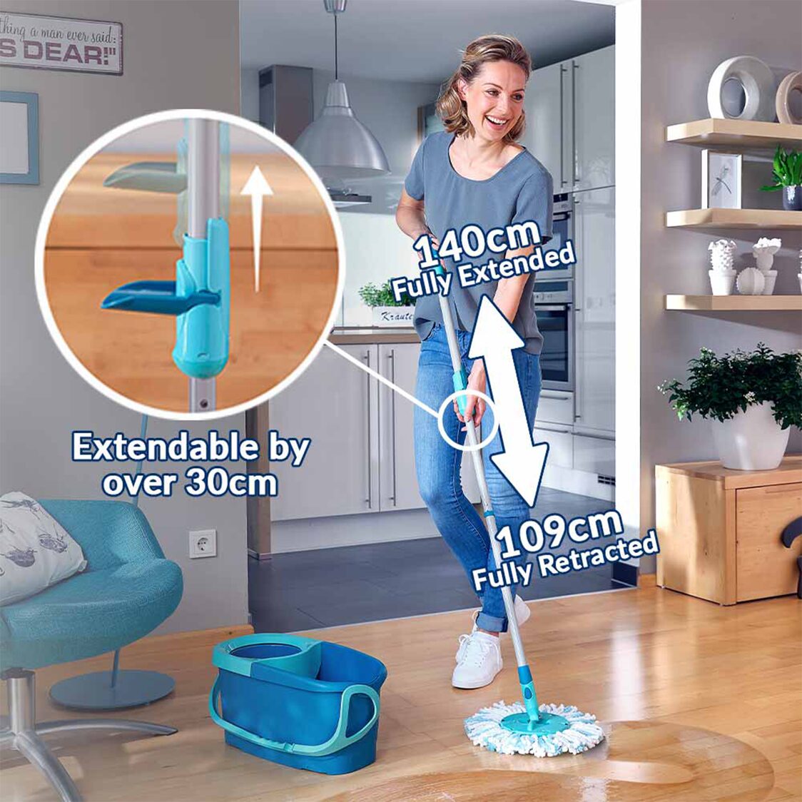 Leifheit Clean Twist Disc Mop Ergo Set L52101 - Metro Singapore Departmental Store - Celebrating 69 Years in SG