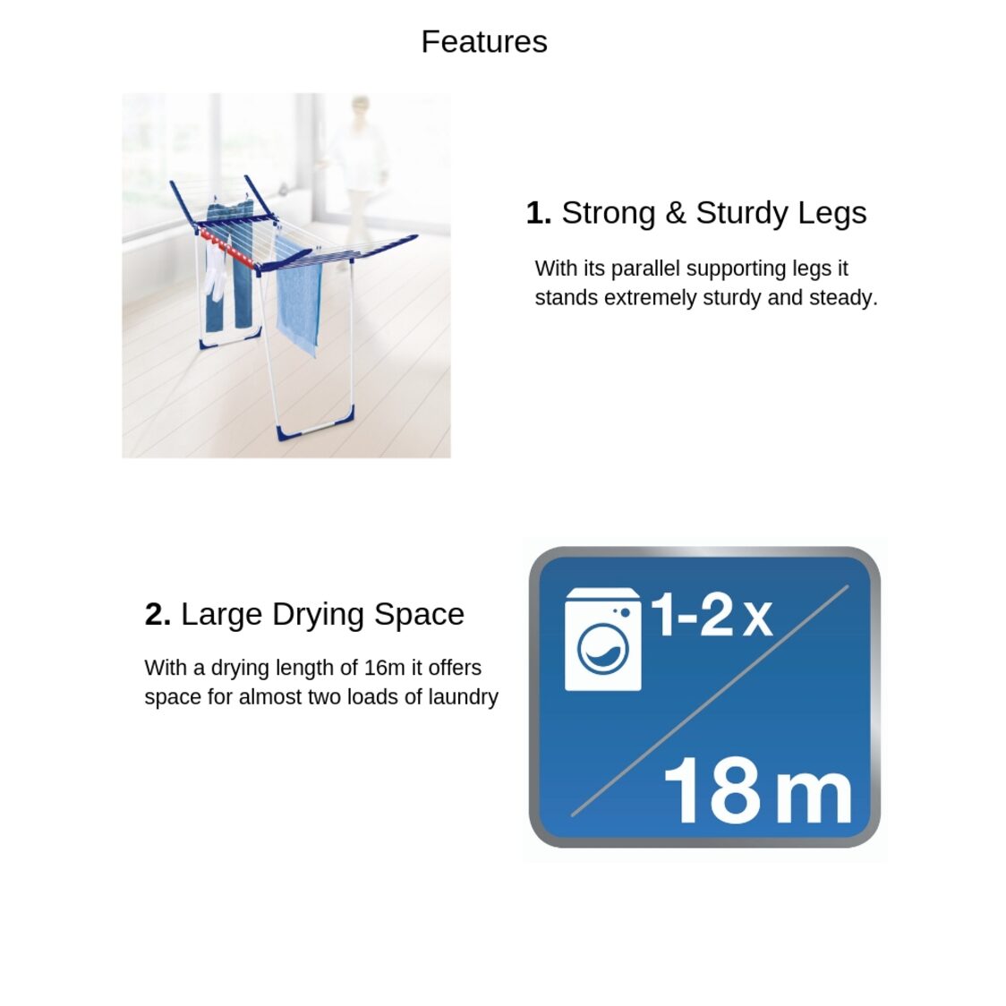 Leifheit Pegasus 180 Dryer - Metro Singapore Departmental Store - Celebrating 69 Years in SG