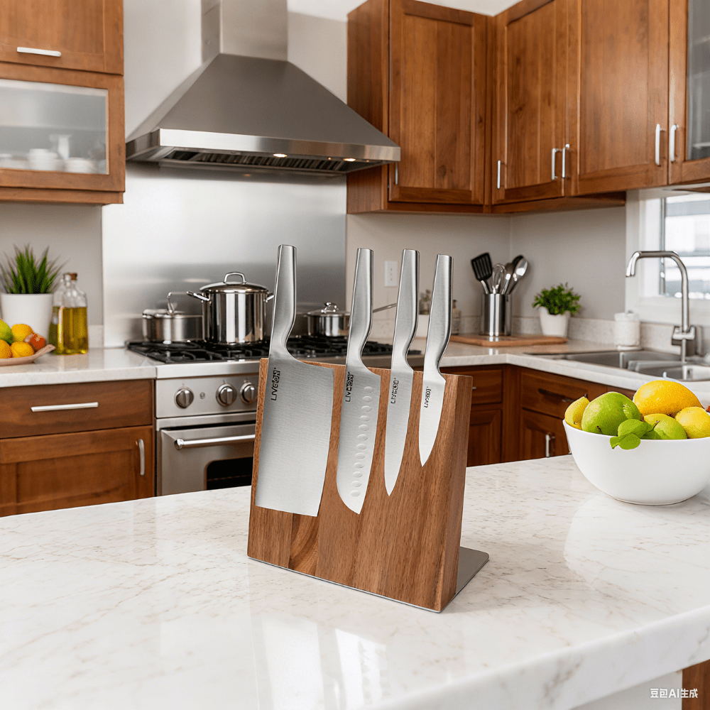 Liveon 4pcs Knife Set With Knife Block (0054360) - Metro Singapore Departmental Store - Celebrating 69 Years in SG