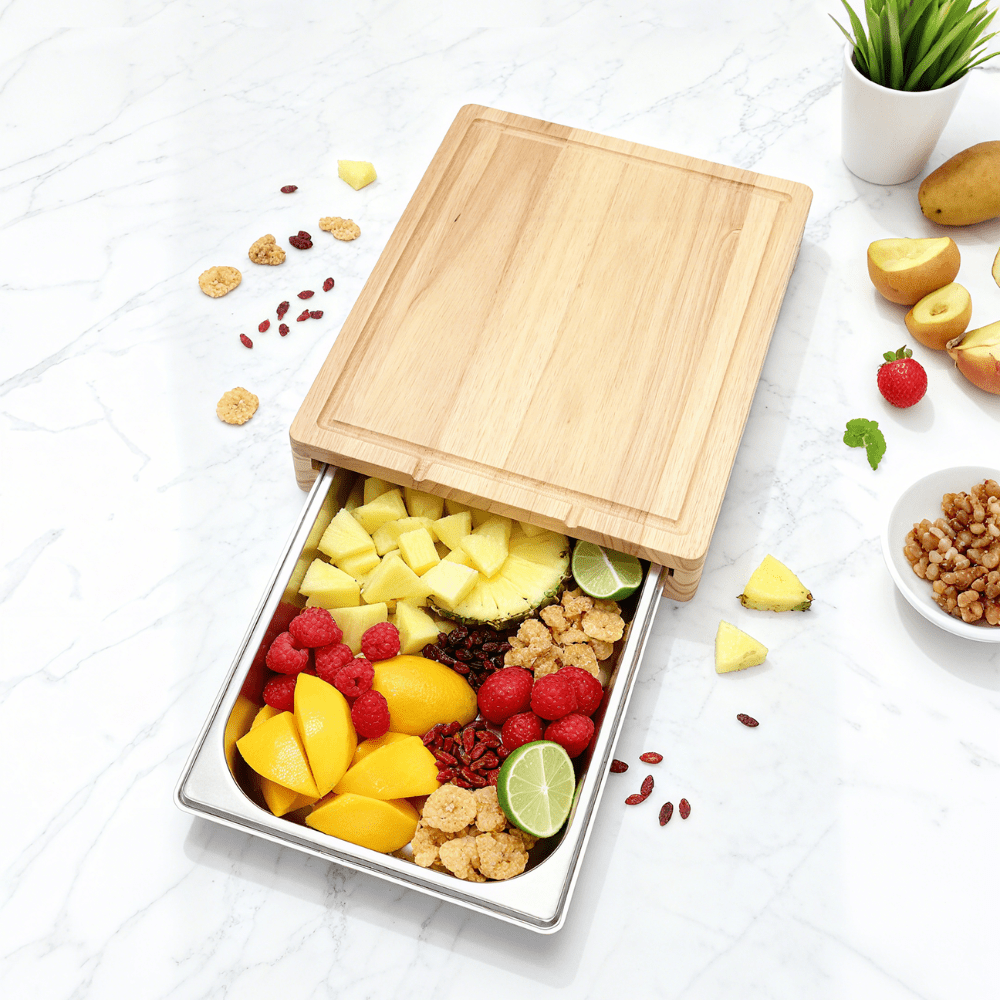 Liveon Cutting Board With Stainless Steel Tray (442777) - Metro Singapore Departmental Store - Celebrating 69 Years in SG