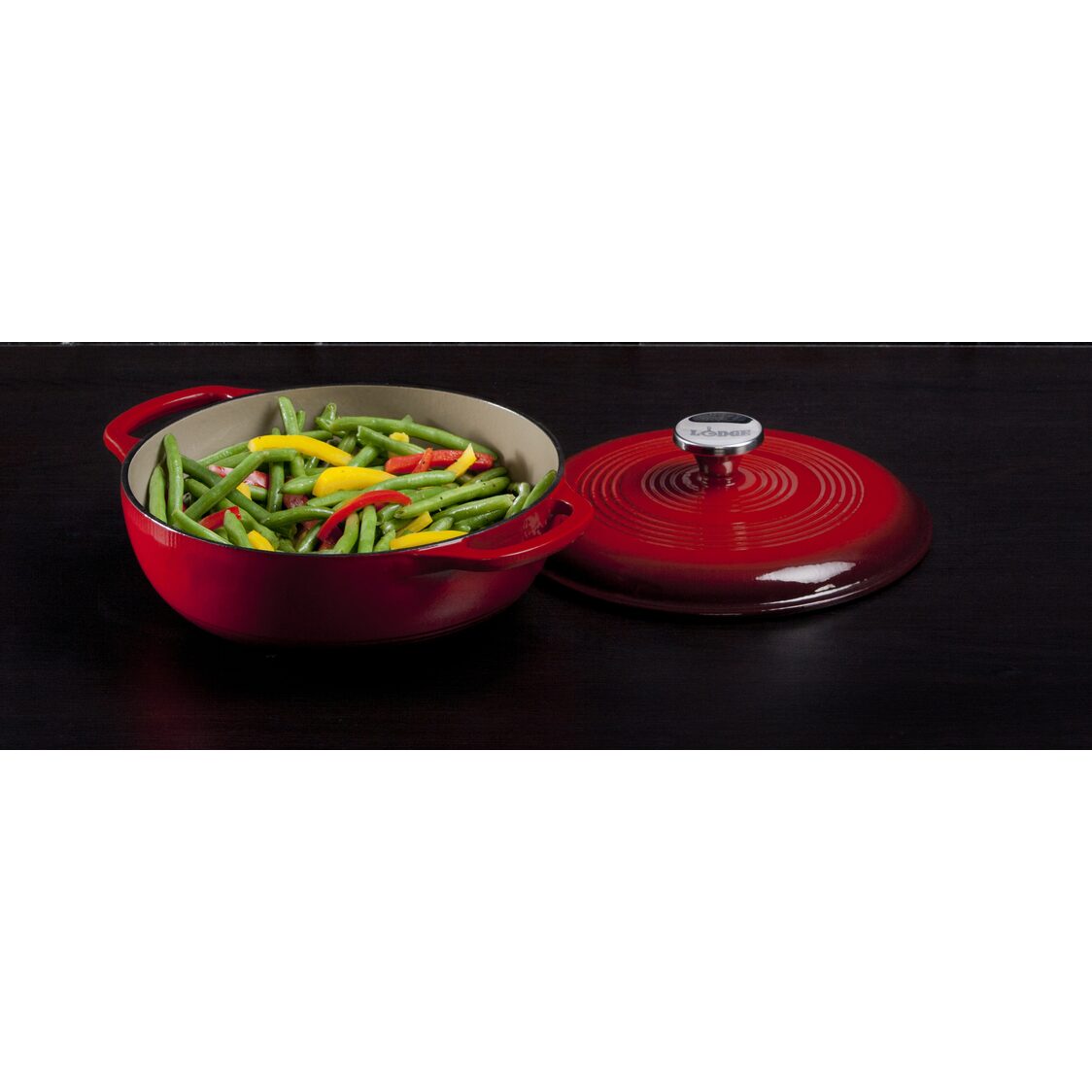 Lodge 4.5 Quart Red Enameled Cast Iron Dutch Oven - Metro Singapore Departmental Store - Celebrating 69 Years in SG