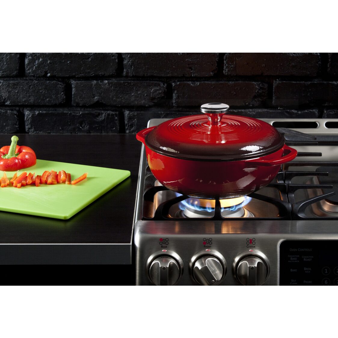 Lodge 4.5 Quart Red Enameled Cast Iron Dutch Oven - Metro Singapore Departmental Store - Celebrating 69 Years in SG