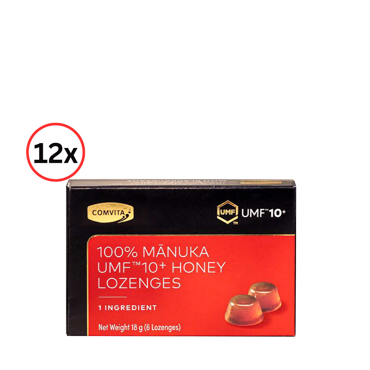 Comvita 100% UMF10+ Manuka Honey Lozenges, 6s (12 Boxes)