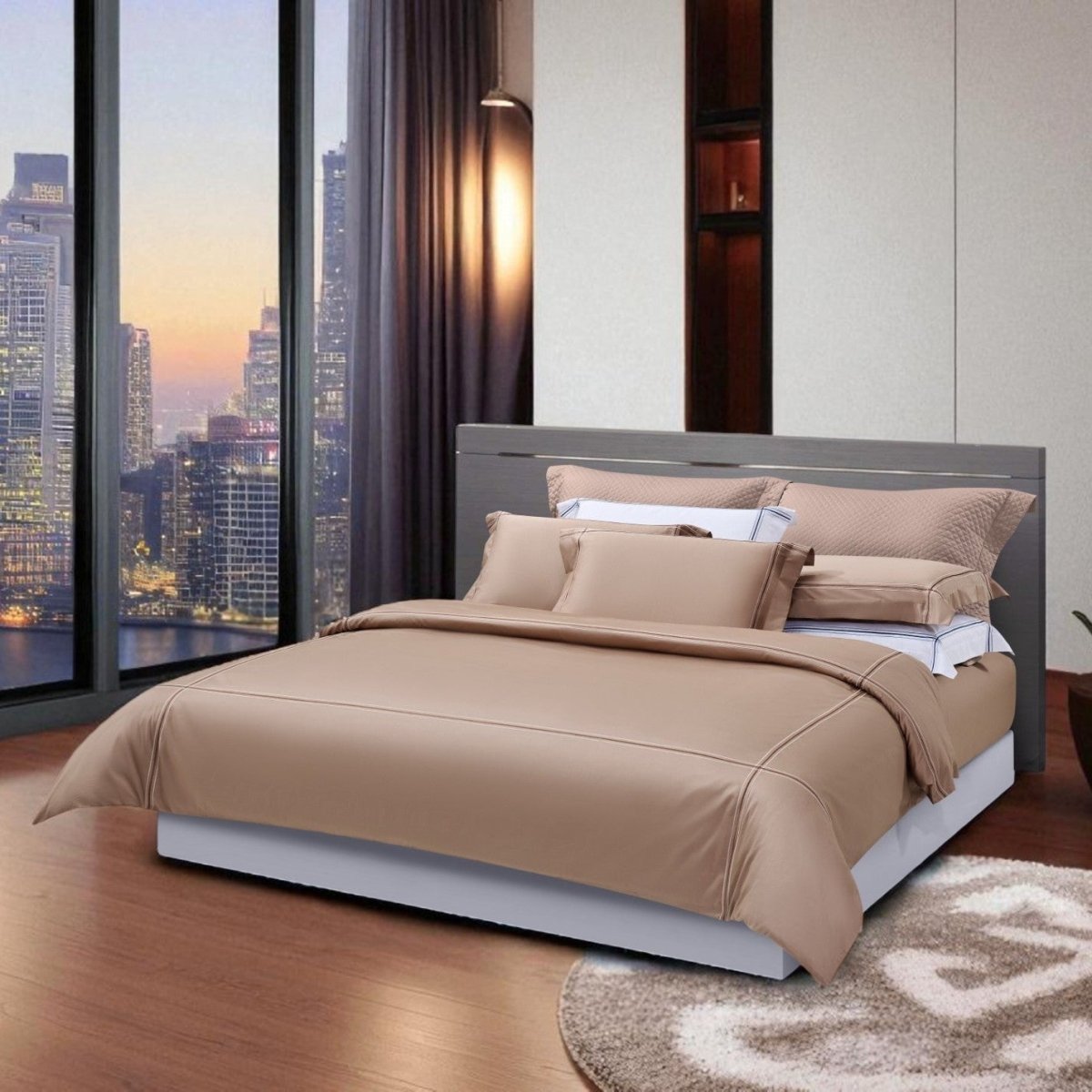 M. Maison Portrayal Fitted Sheet/ Bed Set Taupe - Metro Singapore Departmental Store - Celebrating 69 Years in SG