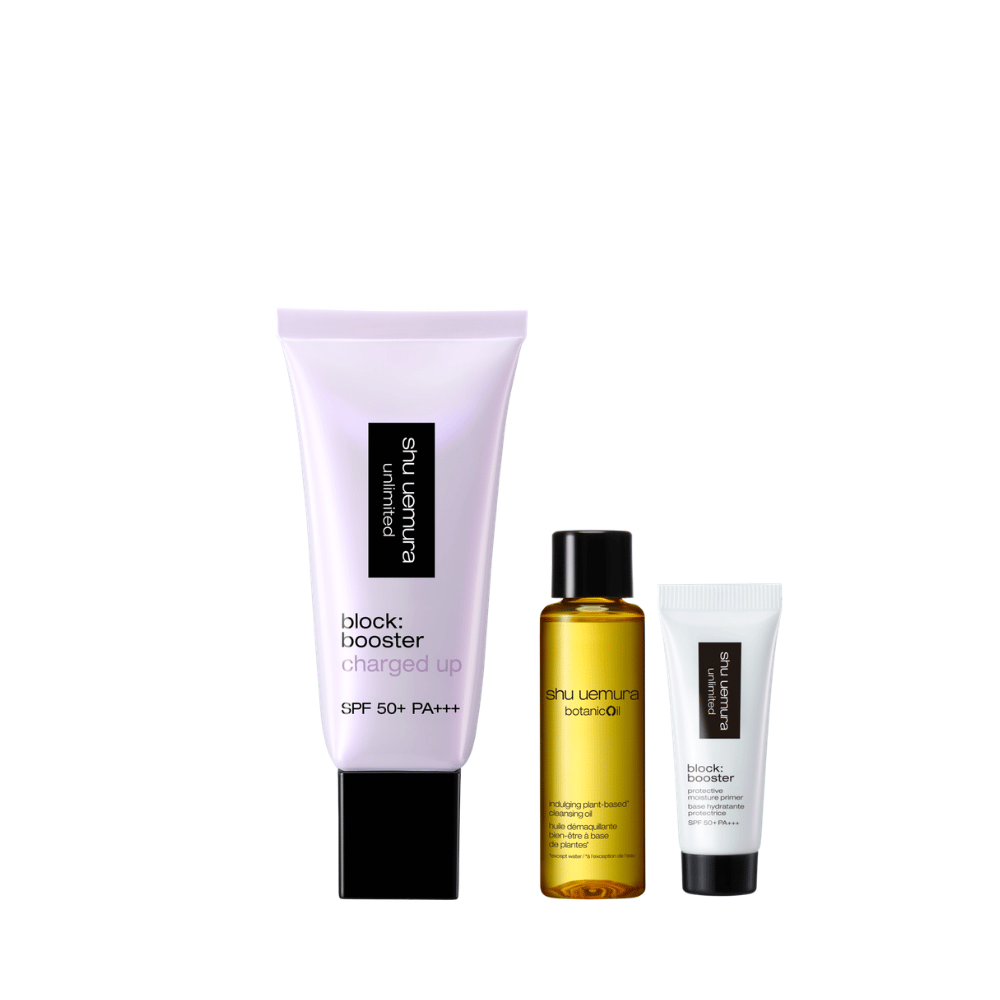 Shu Uemura Unlimited Block:Booster Charged Up Set (worth $123)