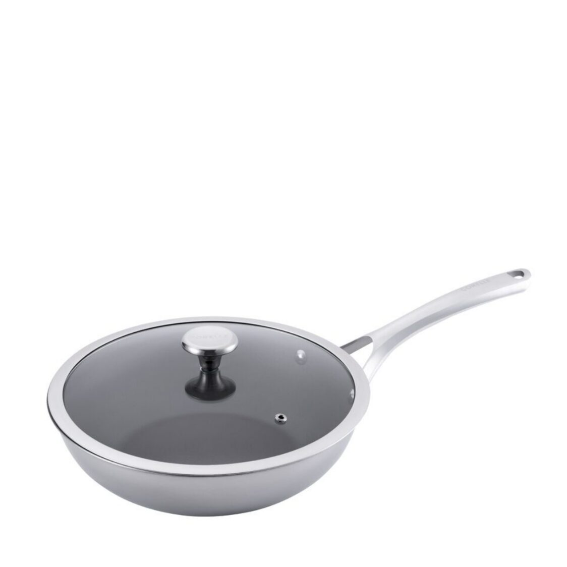 [Metro Exclusive] Corelle DuraNano Triply Wok Pan 28cm With Lid - Metro Singapore Departmental Store - Celebrating 69 Years in SG
