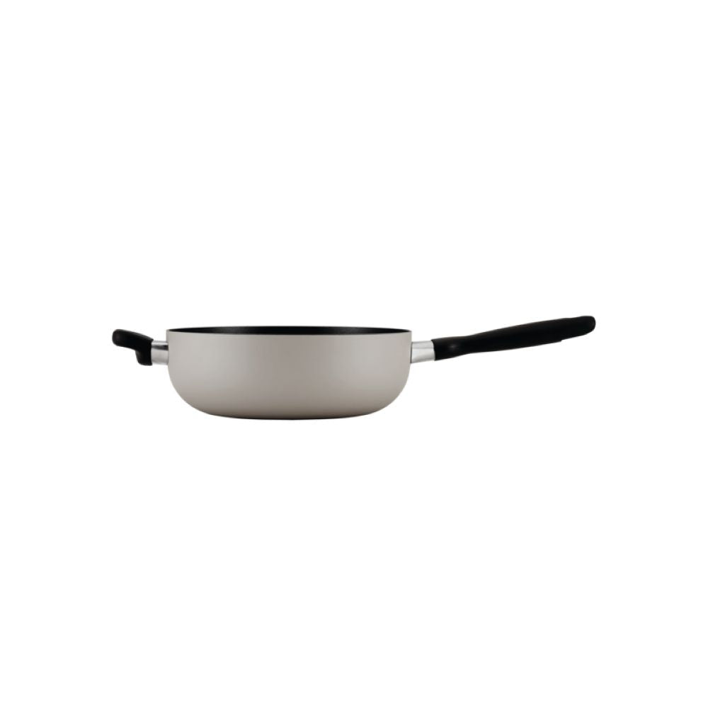 Meyer Bauhaus Nonstick 26cm/3.8L Chef's Pan with Helper Handle 13767 - Warm Grey - Metro Singapore Departmental Store - Celebrating 69 Years in SG