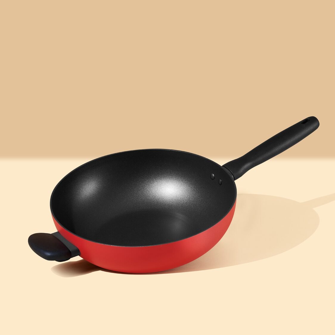 Meyer Bauhaus Nonstick 28cm Roma Red Open Stirfry with Helping Handle (Induction) 14204 - Metro Singapore Departmental Store - Celebrating 69 Years in SG