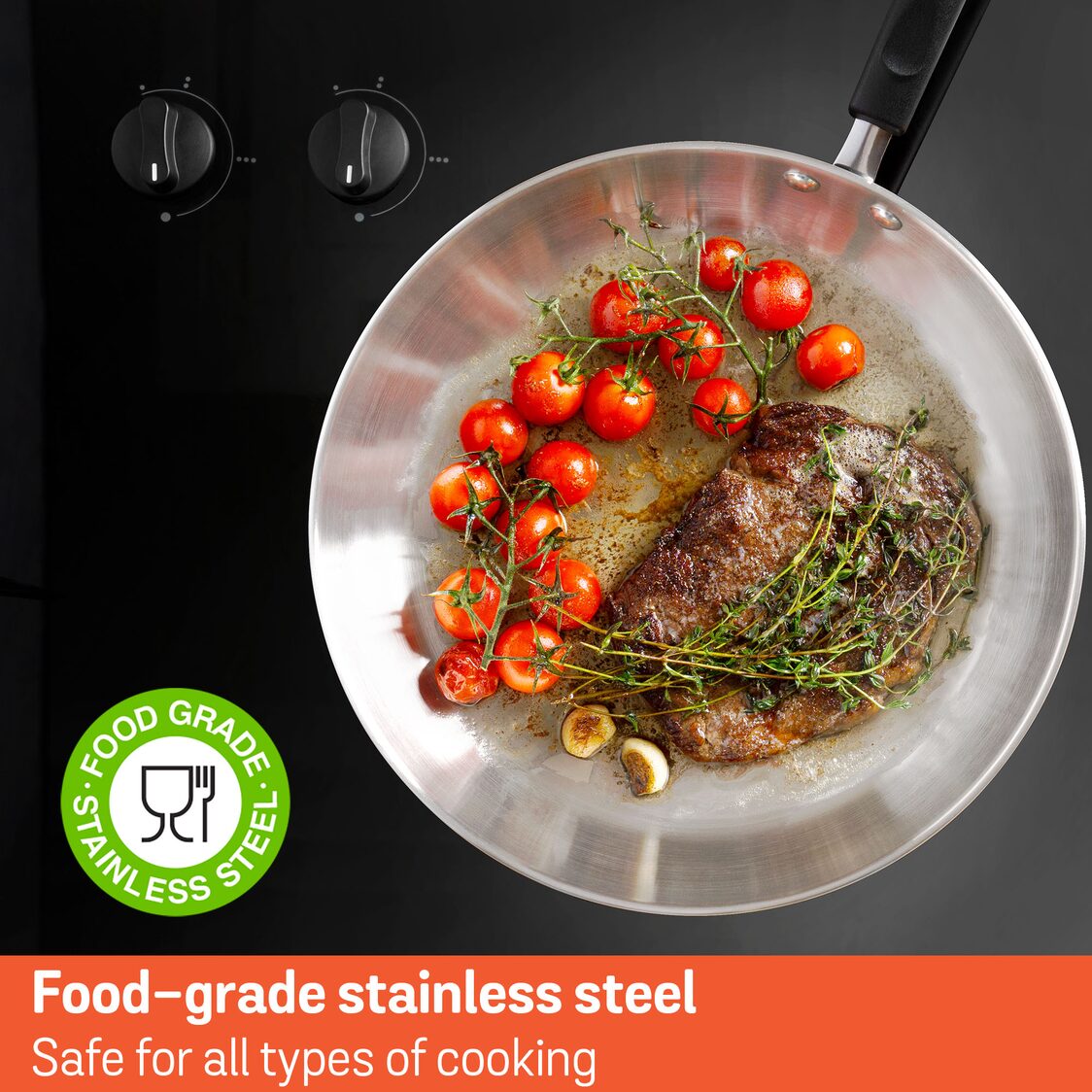 Meyer Centennial Stainless Steel Open Frypan (Induction) - Metro Singapore Departmental Store - Celebrating 69 Years in SG