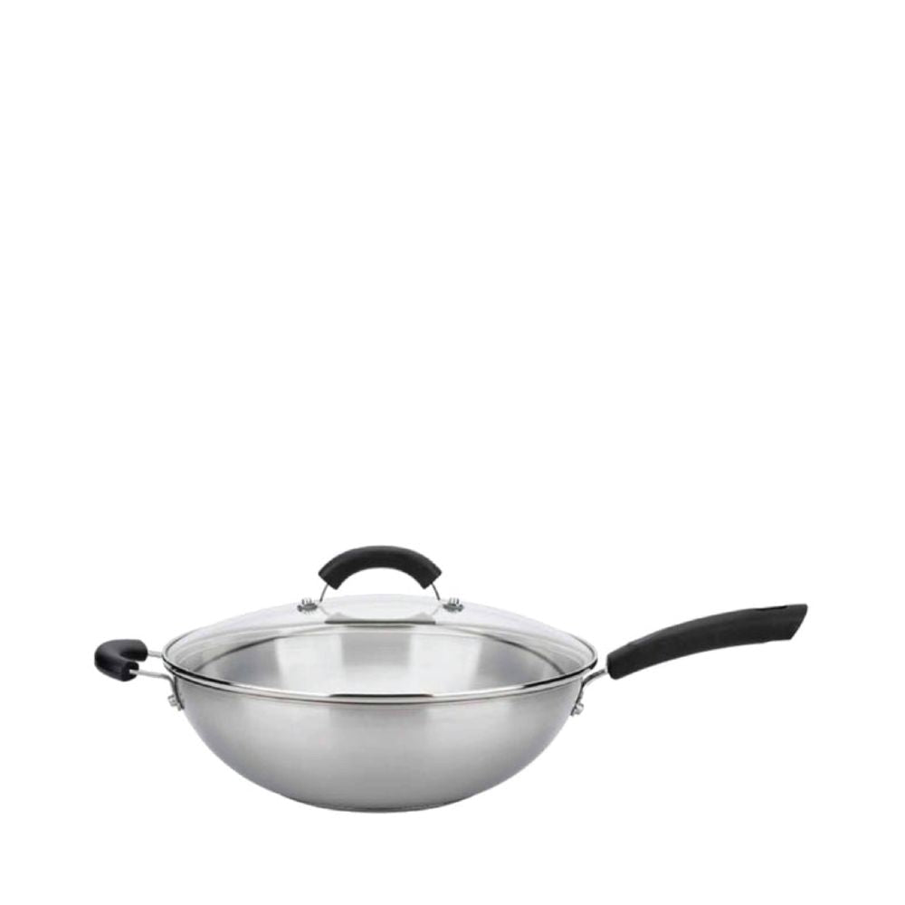 Meyer Centennial Stainless Steel Stirfry with Glass Lid and Helper Handle - Metro Singapore Departmental Store - Celebrating 69 Years in SG