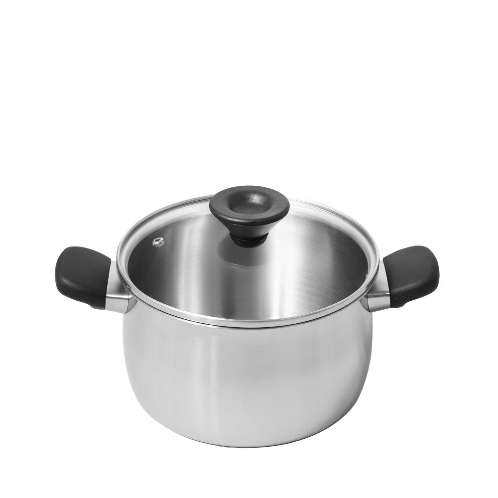 Meyer Luna Stainless Steel Stockpot with Glass Lid - Metro Singapore Departmental Store - Celebrating 69 Years in SG
