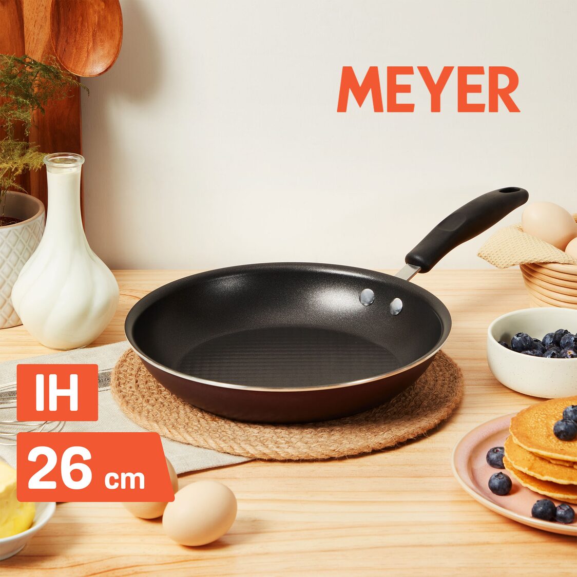 Meyer Merlot Induction Open Frypan 26cm (11642) - Metro Singapore Departmental Store - Celebrating 69 Years in SG