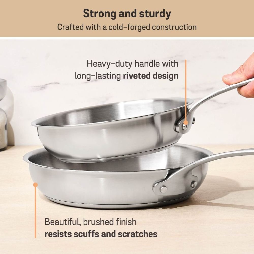 Meyer White Steel Stainless Steel Frypan - Metro Singapore Departmental Store - Celebrating 69 Years in SG