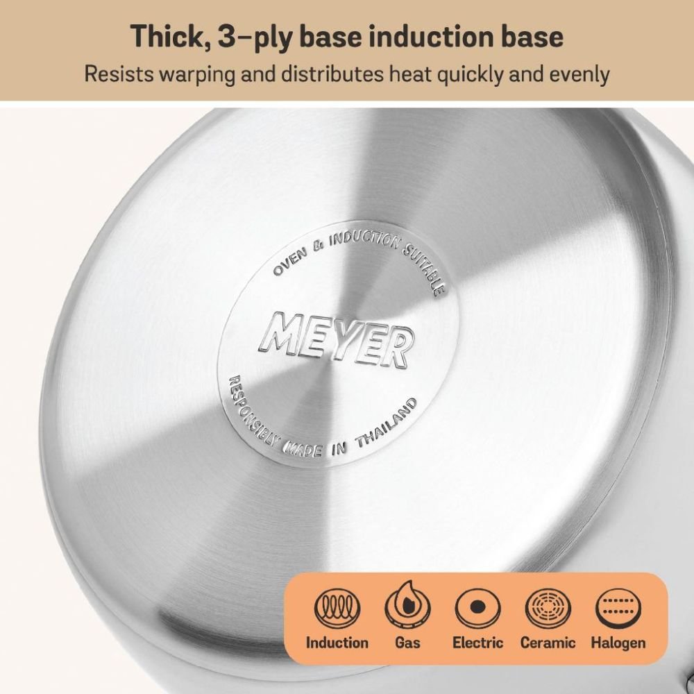 Meyer White Steel Stainless Steel Stockpot with Glass Lid - Metro Singapore Departmental Store - Celebrating 69 Years in SG