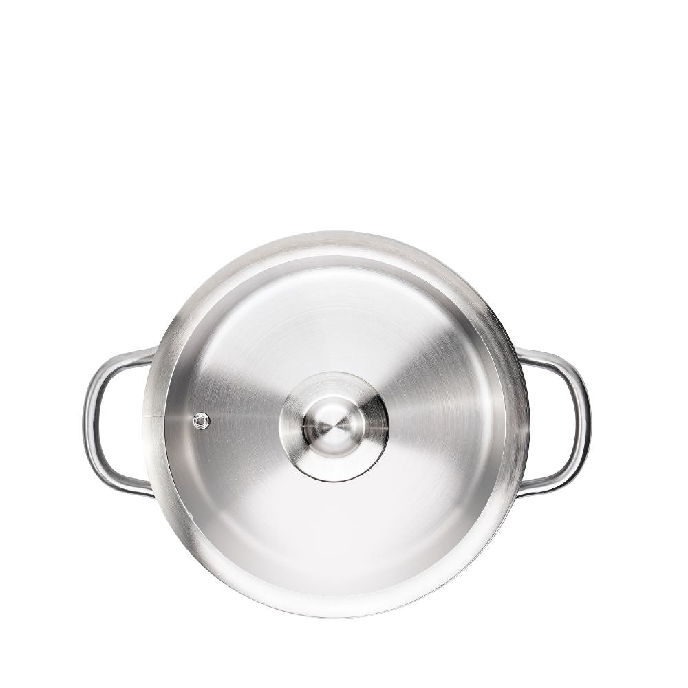 Meyer White Steel Stainless Steel Stockpot with Glass Lid - Metro Singapore Departmental Store - Celebrating 69 Years in SG