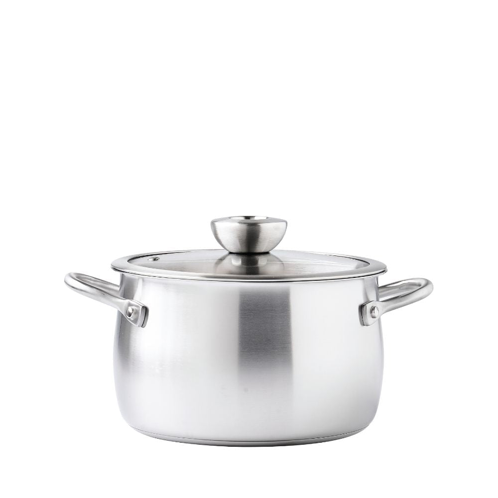 Meyer White Steel Stainless Steel Stockpot with Glass Lid - Metro Singapore Departmental Store - Celebrating 69 Years in SG