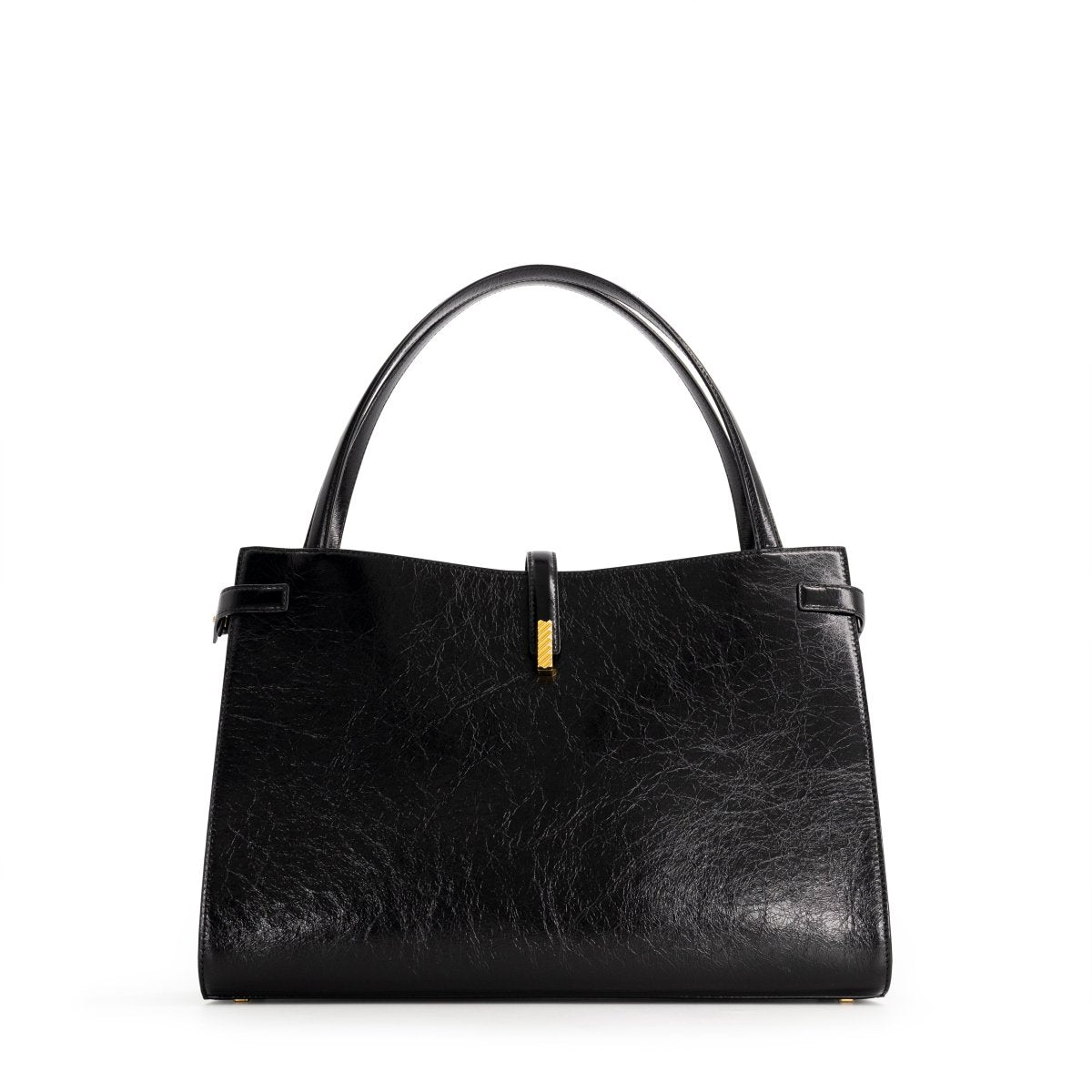 Mlouye Isla Tote Leather Crinkled Black - Metro Singapore Departmental Store - Celebrating 69 Years in SG