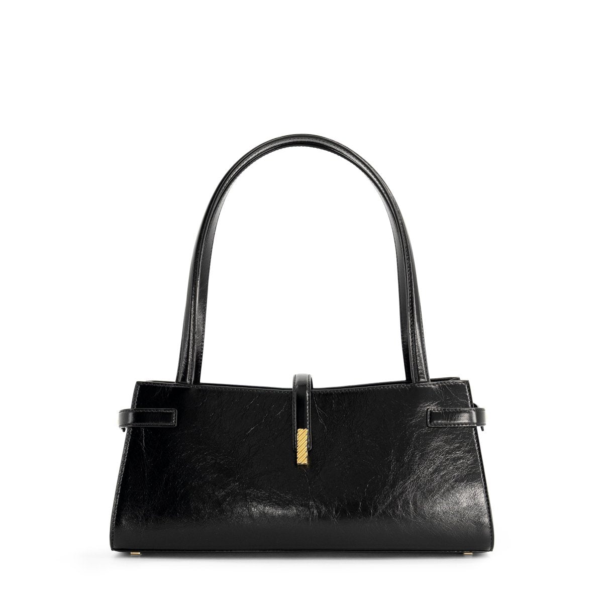 Mlouye Isla Wide Tote Leather Crinkled Black - Metro Singapore Departmental Store - Celebrating 69 Years in SG