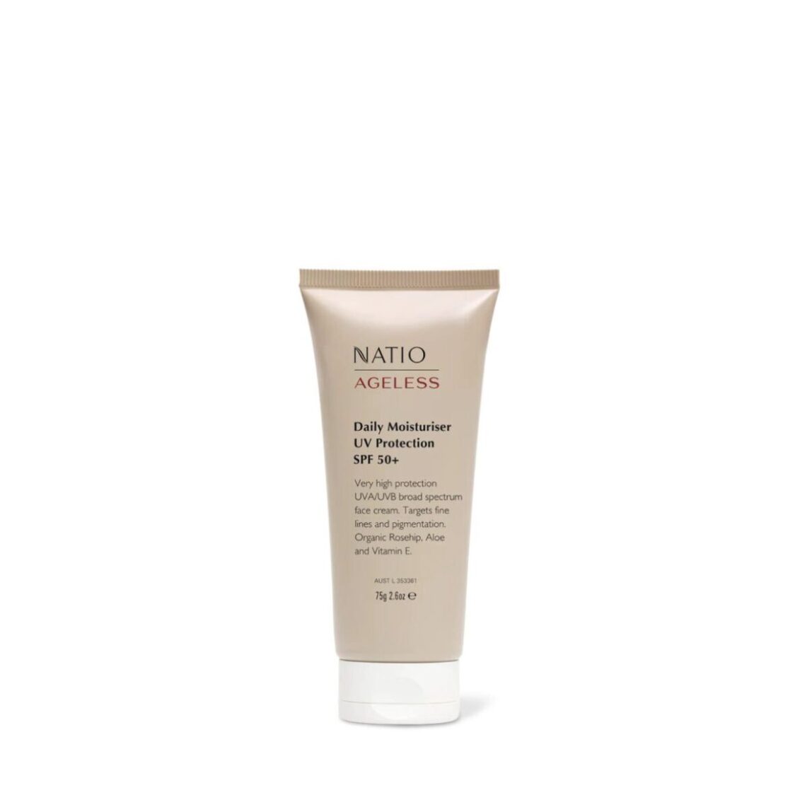 Natio Ageless Daily Moisturiser UV Protection SPF 50+ 75g - Metro Singapore Departmental Store - Celebrating 69 Years in SG