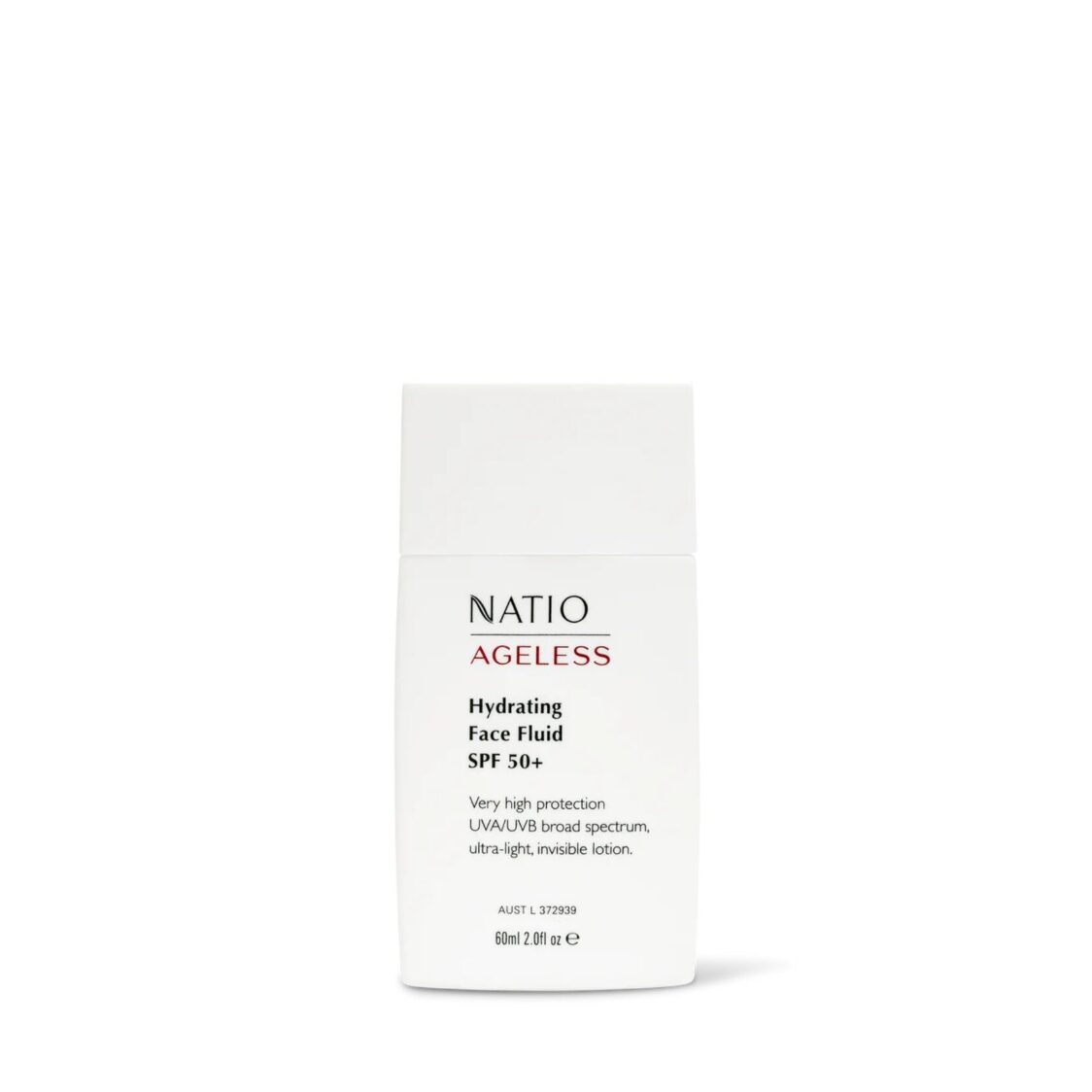 Natio Ageless Hydrating Face Fluid SPF 50+ 60ml - Metro Singapore Departmental Store - Celebrating 69 Years in SG