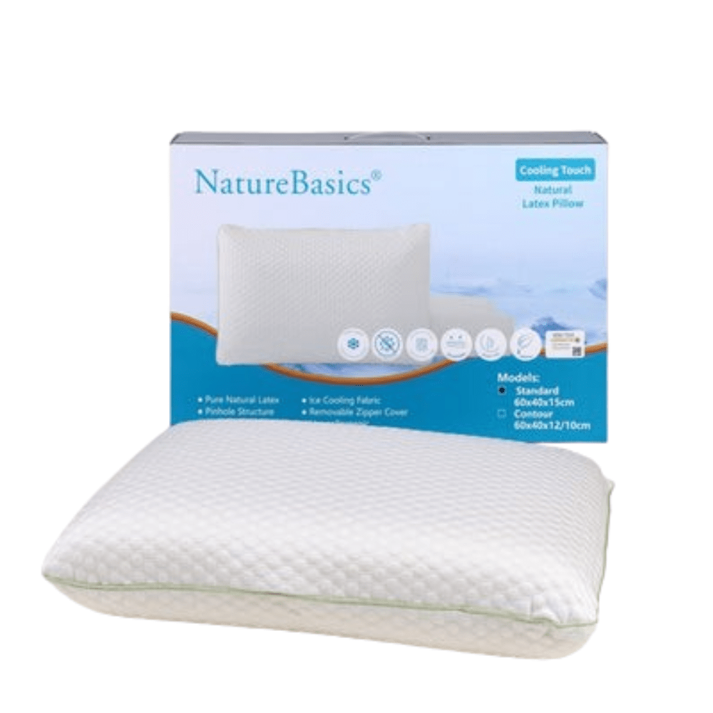 Nature Basics Cooling Touch Latex Standard Pillow - Metro Singapore Departmental Store - Celebrating 69 Years in SG