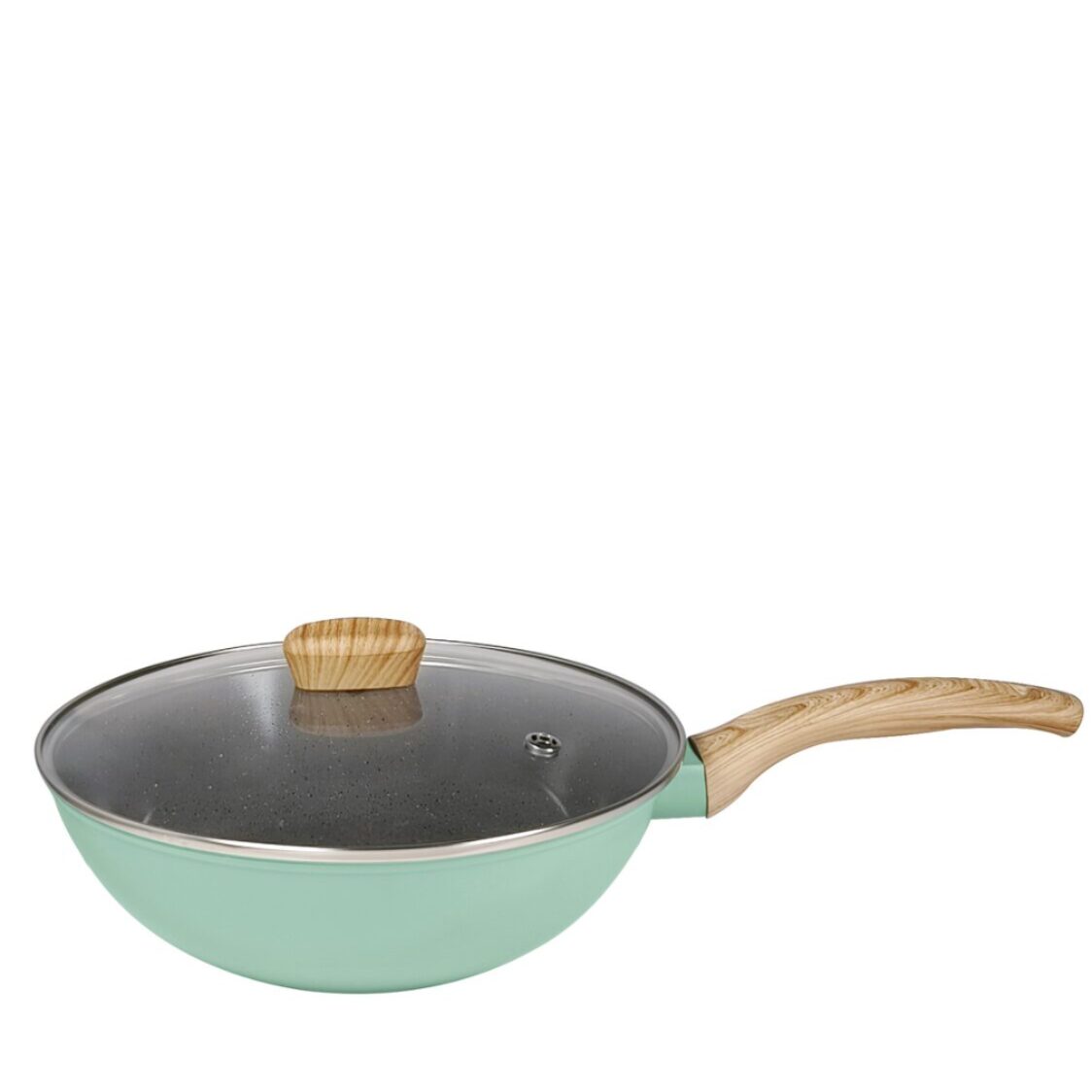 Neoflam Nature 30cm Wokpan With Glass Lid - Metro Singapore Departmental Store - Celebrating 69 Years in SG