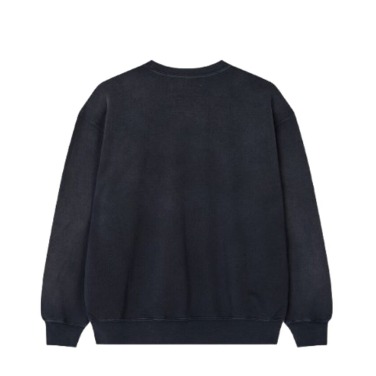 Man On The Boon Made In Usa Washed Terry Sweat Crew Black