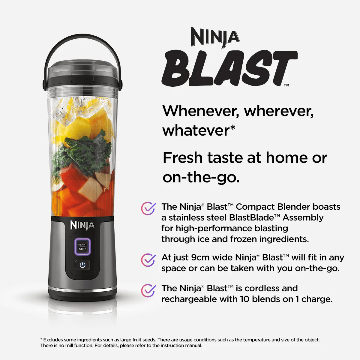 Ninja Blast™ Portable Blender, 18 - oz (BC151) - Metro Singapore Departmental Store - Celebrating 69 Years in SG