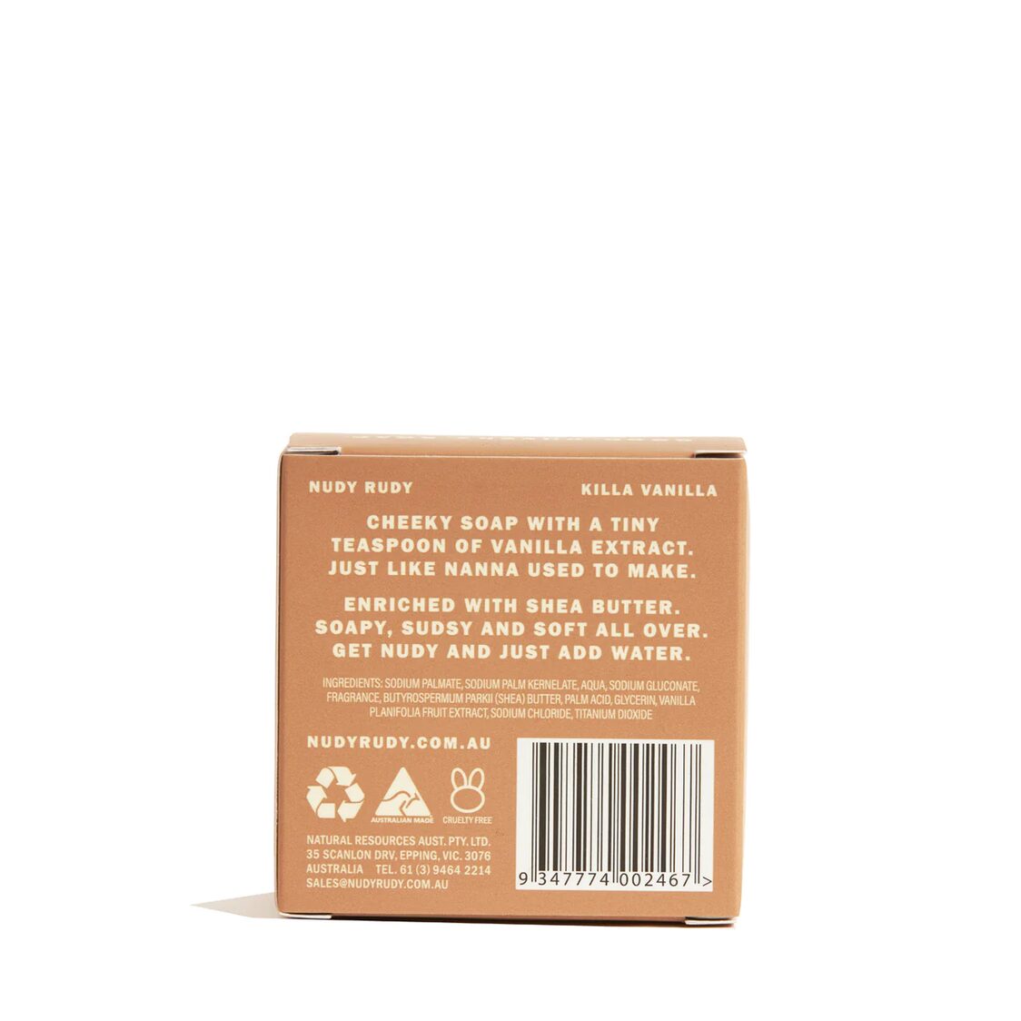 Nudy Rudy Killa Vanilla Soap Bar 150g - Metro Singapore Departmental Store - Celebrating 69 Years in SG