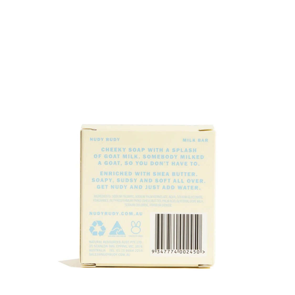 Nudy Rudy Milk Bar Soap Bar 150g - Metro Singapore Departmental Store - Celebrating 69 Years in SG