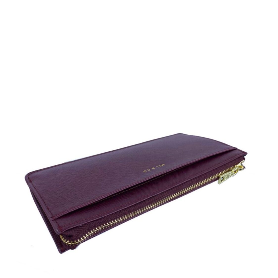 Mel&Co Saffiano-Effect Slim Long Wallet
