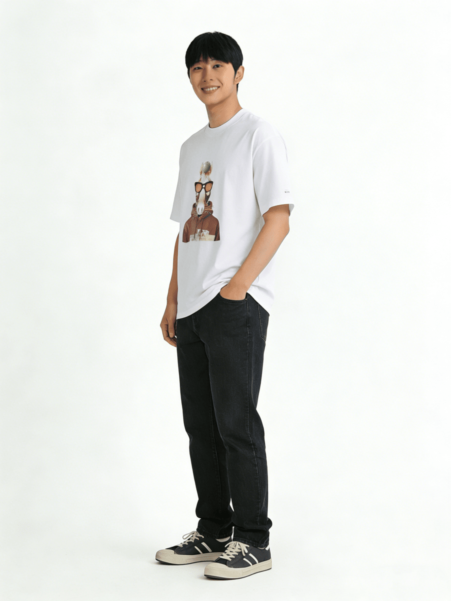 Ortem Horse Print Oversized T-shirt - Metro Singapore Departmental Store - Celebrating 69 Years in SG