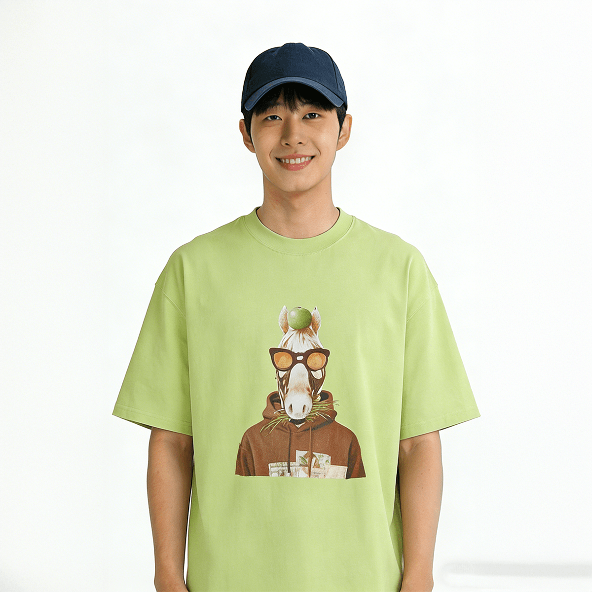 Ortem Horse Print Oversized T-shirt - Metro Singapore Departmental Store - Celebrating 69 Years in SG